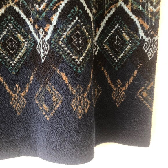 J Jill Size Medium Fully Lined Geometric Print Stretch Skirt - Picture 4 of 13